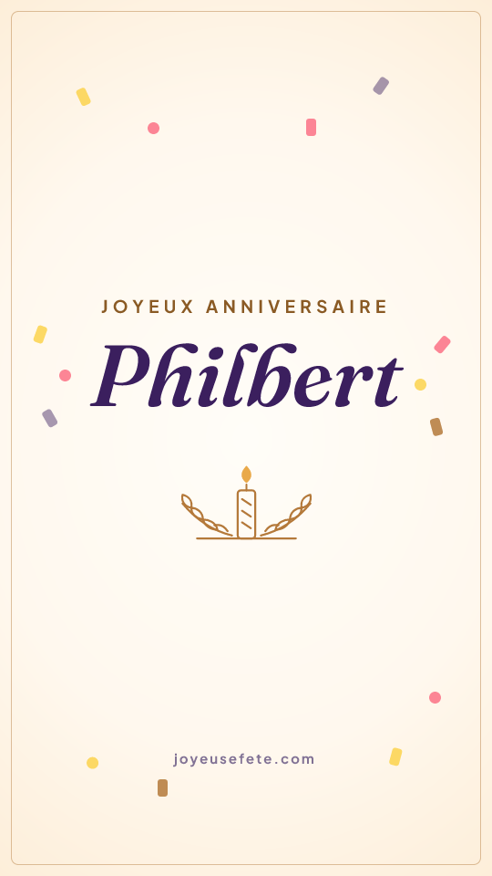 Image « Joyeux anniversaire Philbert » au format story