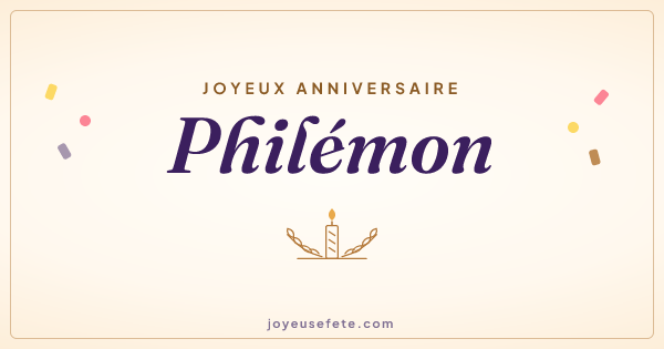 Image « Joyeux anniversaire Philémon » au format large