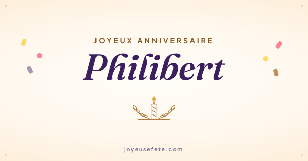 Image « Joyeux anniversaire Philibert » au format large