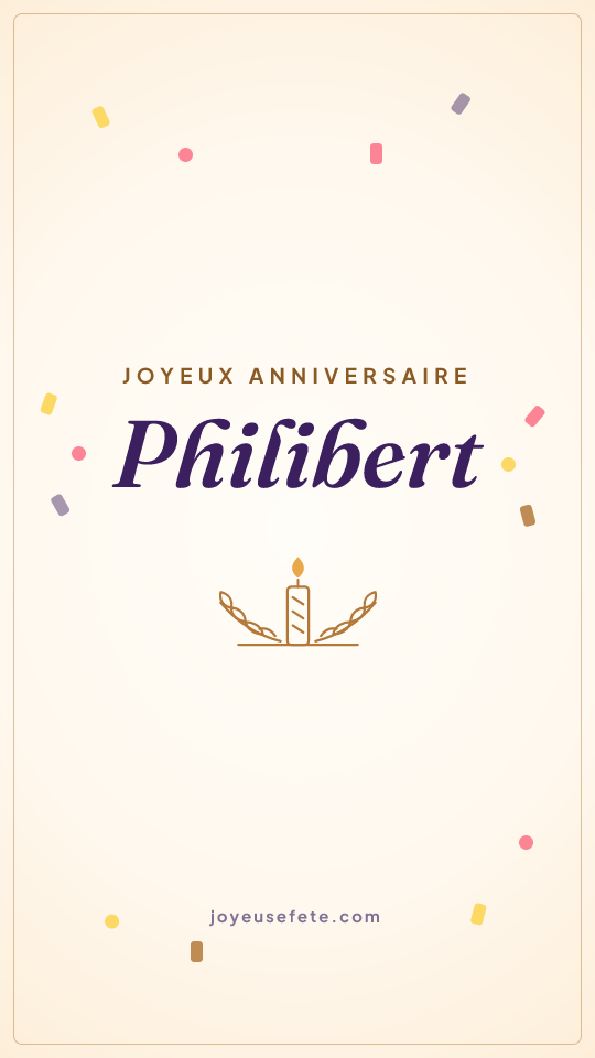 Image « Joyeux anniversaire Philibert » au format story
