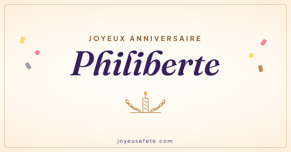 Image « Joyeux anniversaire Philiberte » au format large