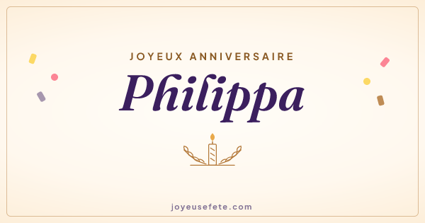 Image « Joyeux anniversaire Philippa » au format large