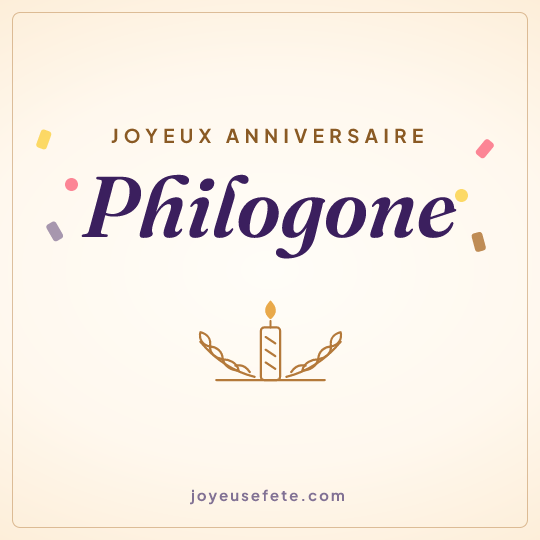 Image carrée « Joyeux anniversaire Philogone » pour WhatsApp