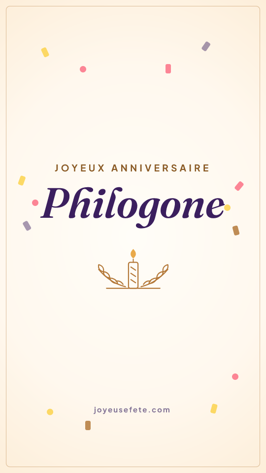 Image « Joyeux anniversaire Philogone » au format story