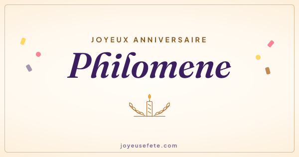 Image « Joyeux anniversaire Philomene » au format large
