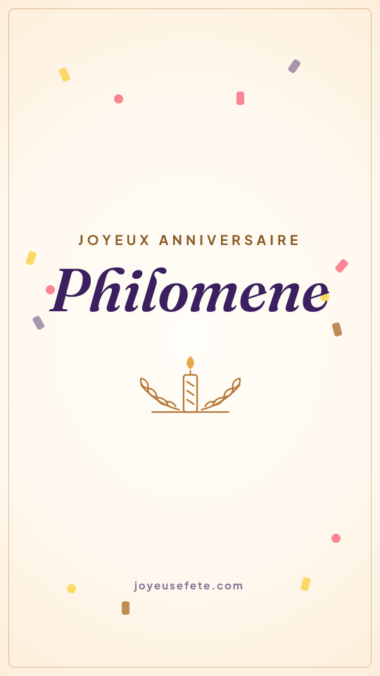 Image « Joyeux anniversaire Philomene » au format story