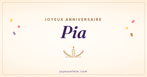 Image « Joyeux anniversaire Pia » au format large