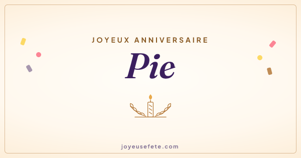Image « Joyeux anniversaire Pie » au format large