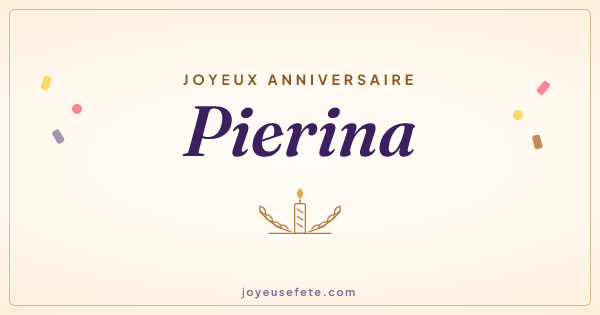 Image « Joyeux anniversaire Pierina » au format large