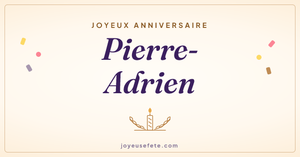 Image « Joyeux anniversaire Pierre-Adrien » au format large