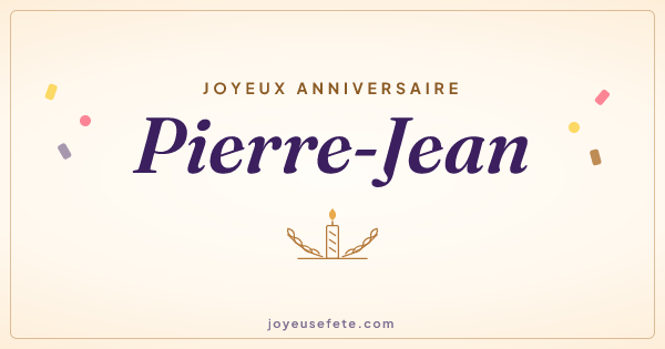 Image « Joyeux anniversaire Pierre-Jean » au format large