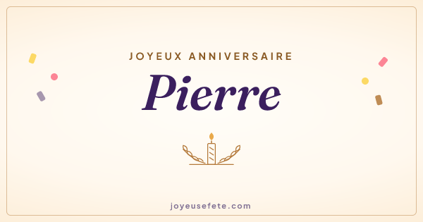 Image « Joyeux anniversaire Pierre » au format large
