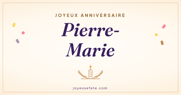 Image « Joyeux anniversaire Pierre-Marie » au format large