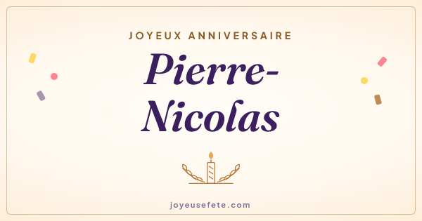 Image « Joyeux anniversaire Pierre-Nicolas » au format large