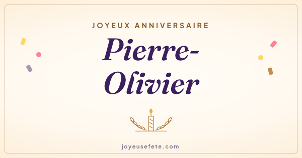 Image « Joyeux anniversaire Pierre-Olivier » au format large