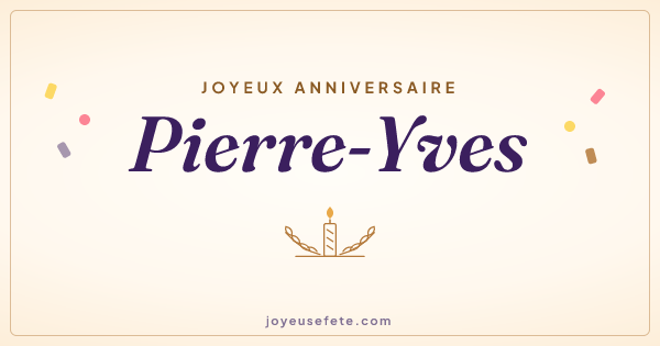Image « Joyeux anniversaire Pierre-Yves » au format large