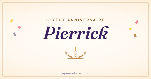 Image « Joyeux anniversaire Pierrick » au format large