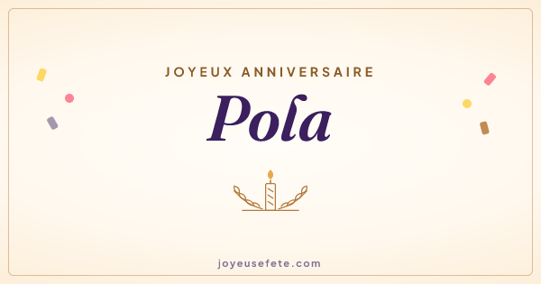 Image « Joyeux anniversaire Pola » au format large