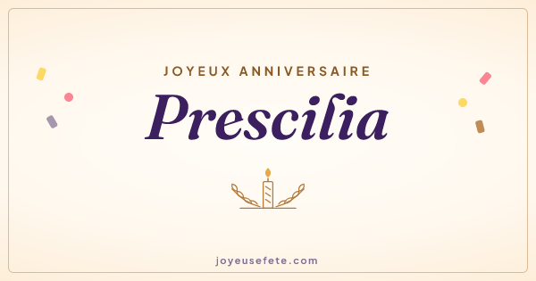 Image « Joyeux anniversaire Prescilia » au format large