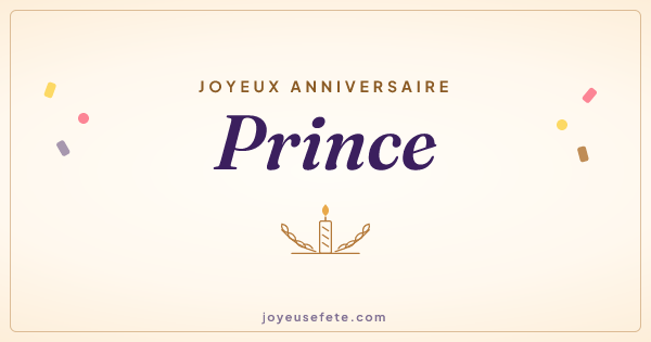 Image « Joyeux anniversaire Prince » au format large