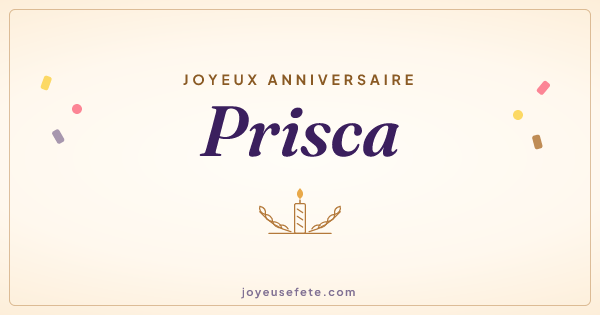 Image « Joyeux anniversaire Prisca » au format large