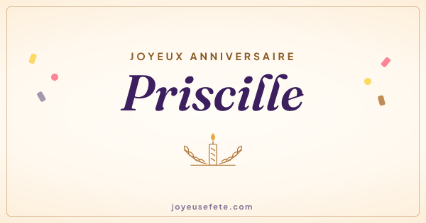 Image « Joyeux anniversaire Priscille » au format large
