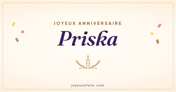 Image « Joyeux anniversaire Priska » au format large