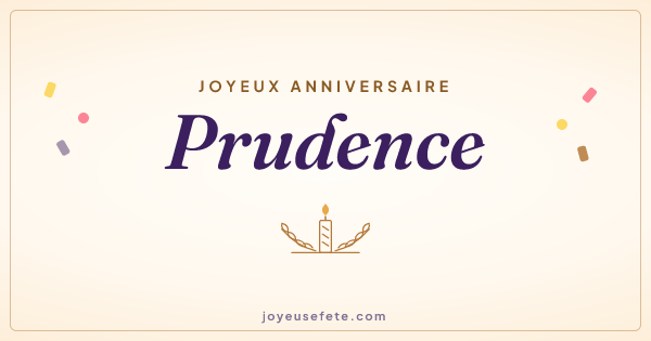 Image « Joyeux anniversaire Prudence » au format large