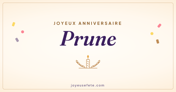 Image « Joyeux anniversaire Prune » au format large