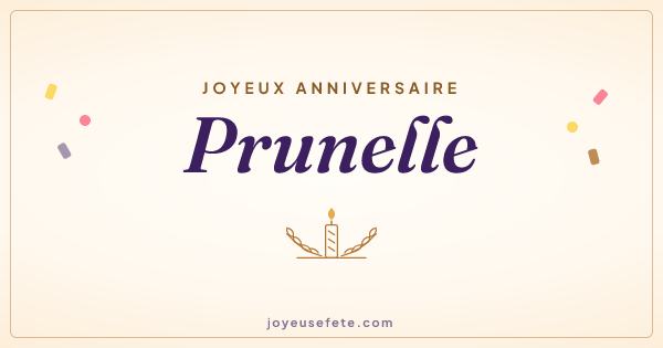 Image « Joyeux anniversaire Prunelle » au format large