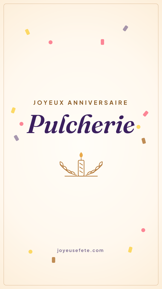 Image « Joyeux anniversaire Pulcherie » au format story