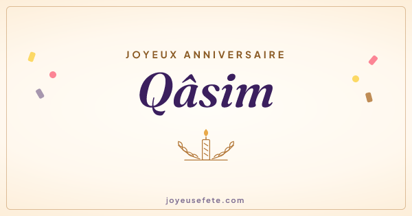 Image « Joyeux anniversaire Qâsim » au format large