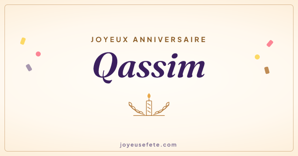 Image « Joyeux anniversaire Qassim » au format large