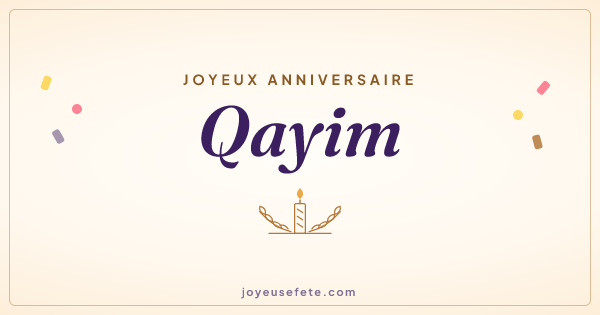 Image « Joyeux anniversaire Qayim » au format large