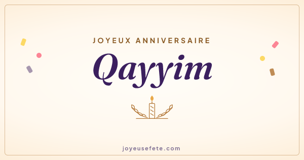 Image « Joyeux anniversaire Qayyim » au format large
