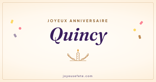 Image « Joyeux anniversaire Quincy » au format large