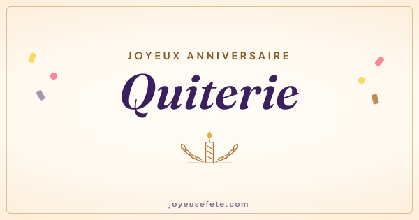 Image « Joyeux anniversaire Quiterie » au format large