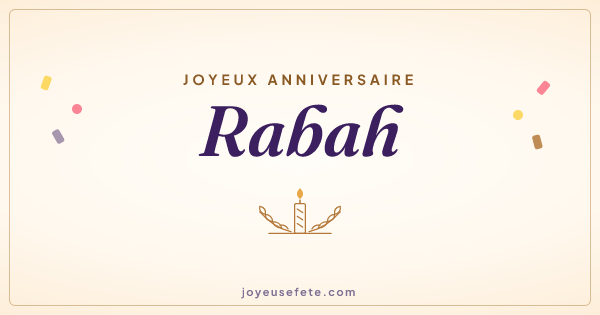 Image « Joyeux anniversaire Rabah » au format large