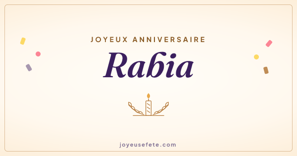 Image « Joyeux anniversaire Rabia » au format large