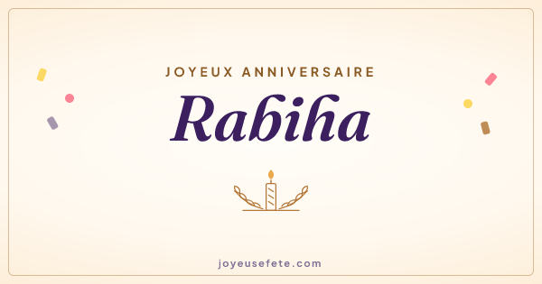 Image « Joyeux anniversaire Rabiha » au format large