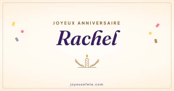 Image « Joyeux anniversaire Rachel » au format large