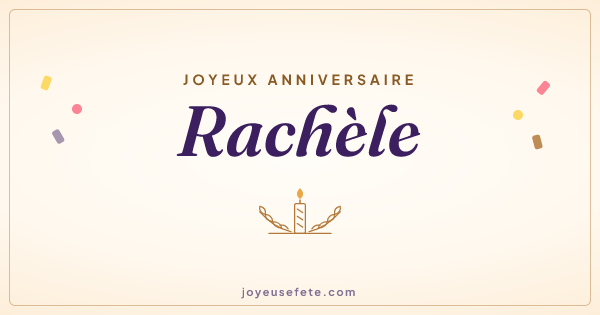 Image « Joyeux anniversaire Rachèle » au format large