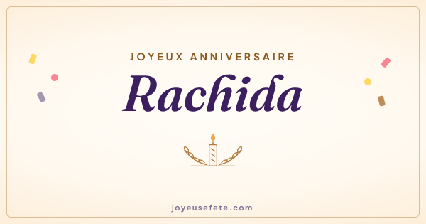 Image « Joyeux anniversaire Rachida » au format large