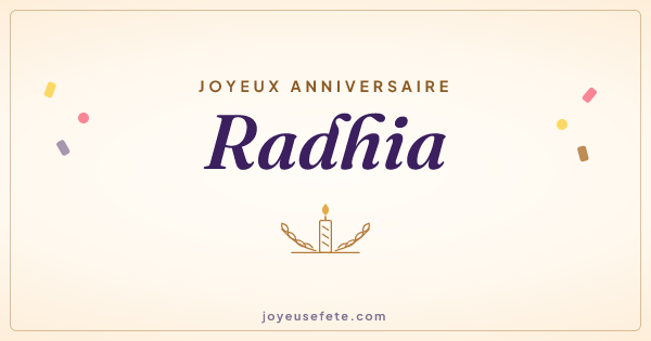 Image « Joyeux anniversaire Radhia » au format large
