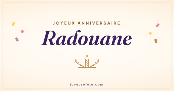 Image « Joyeux anniversaire Radouane » au format large