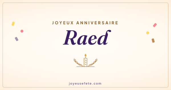 Image « Joyeux anniversaire Raed » au format large