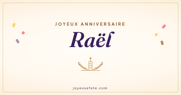 Image « Joyeux anniversaire Raël » au format large