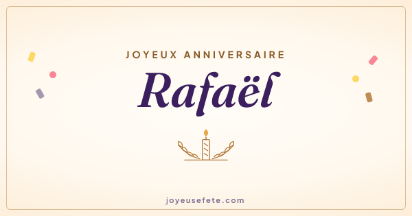 Image « Joyeux anniversaire Rafaël » au format large