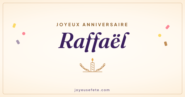 Image « Joyeux anniversaire Raffaël » au format large