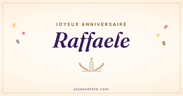 Image « Joyeux anniversaire Raffaele » au format large